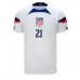 Förenta staterna Timothy Weah #21 Replika Hemmatröja VM 2022 Kortärmad
